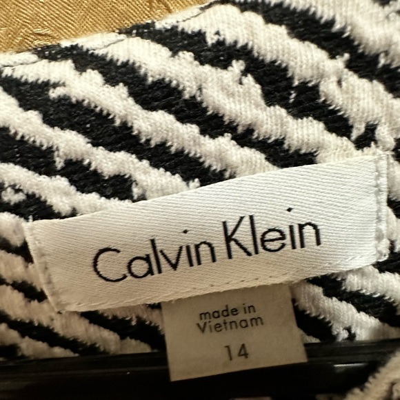 Calvin Klein sz 14 Black & White Casual Sheath Dress - Picture 4 of 6